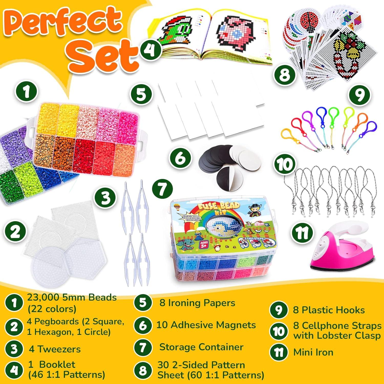 Juego de Plancha de Perlas Goody King 23000 Piezas Multicolor