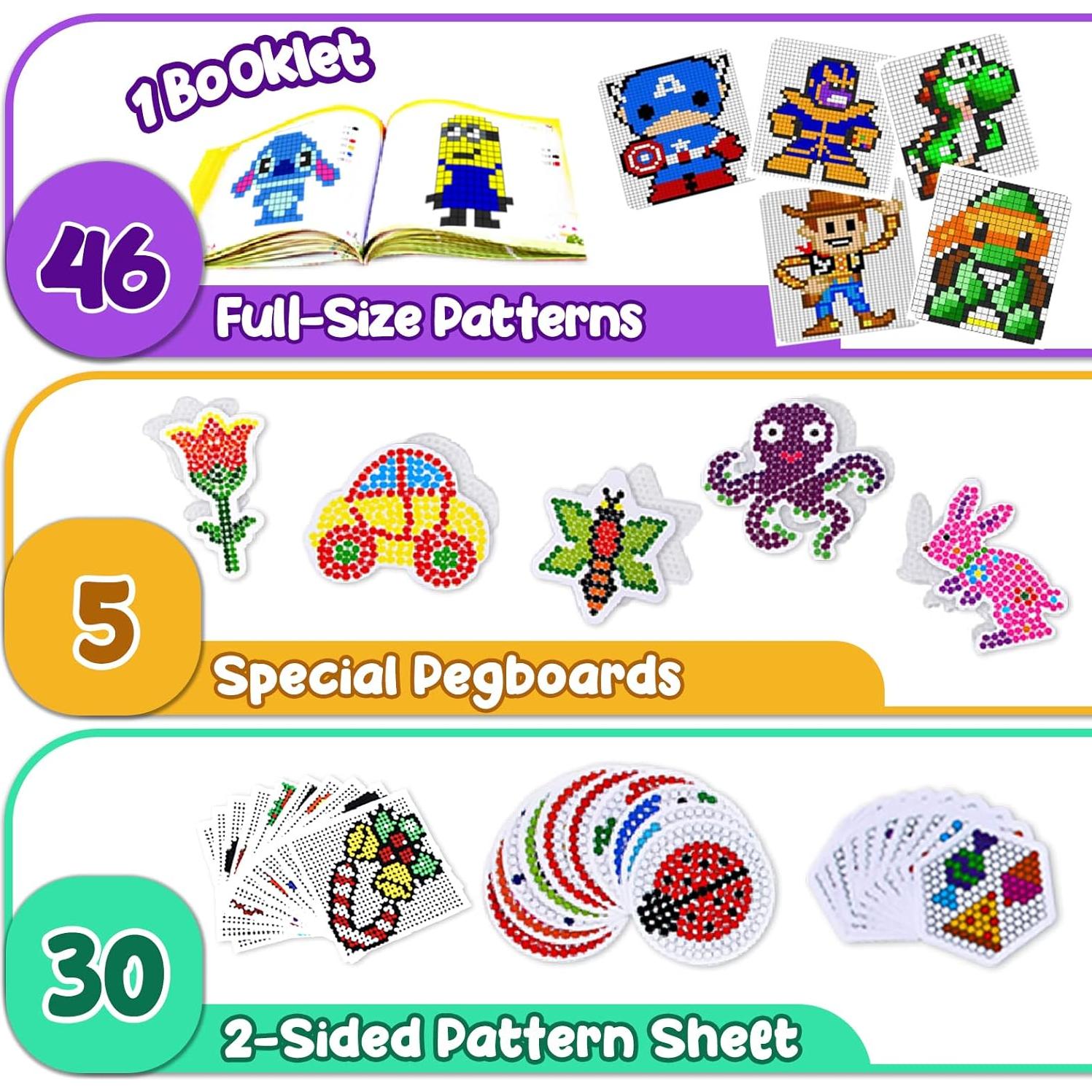 Juego de Plancha de Perlas Goody King 23000 Piezas Multicolor