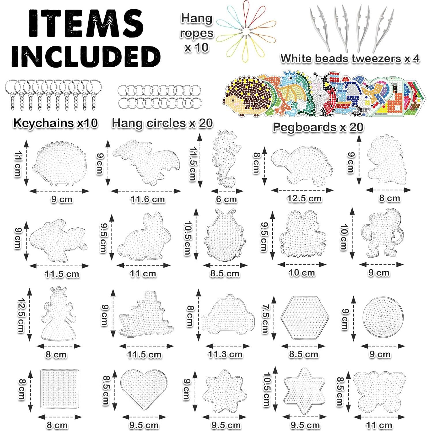 Kit de Manualidades FUNZBO 20 Tableros de Perlas de Fusión