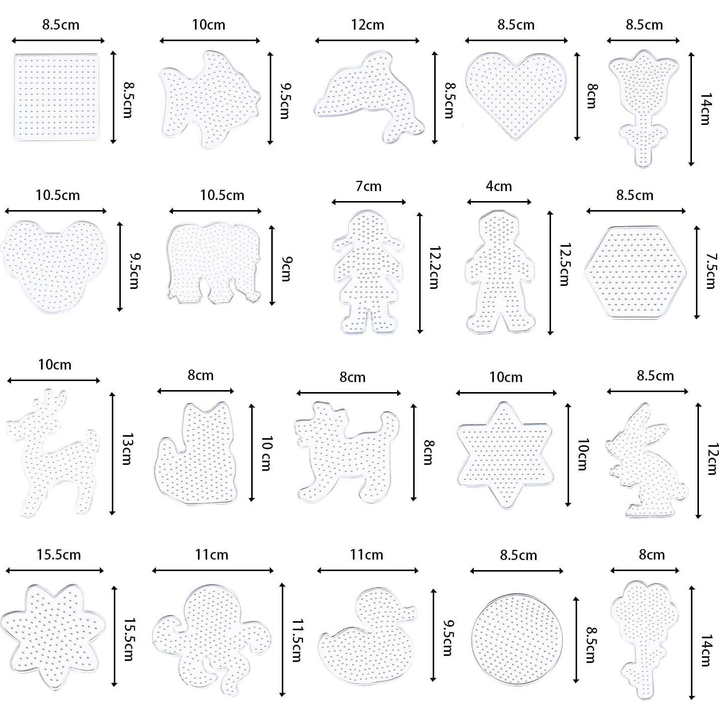20 Tableros de Perlas de Fusión AUGSUN para Manualidades Niños
