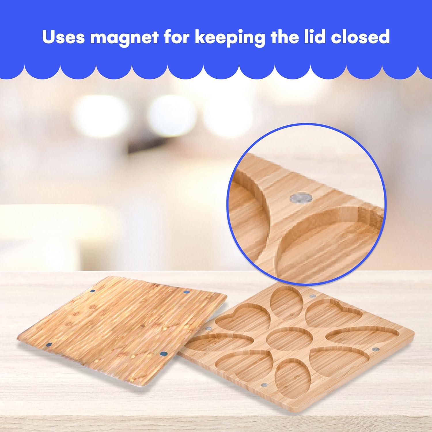 Tablero de cuentas Noa Store en bambú corazón 20x20 cm