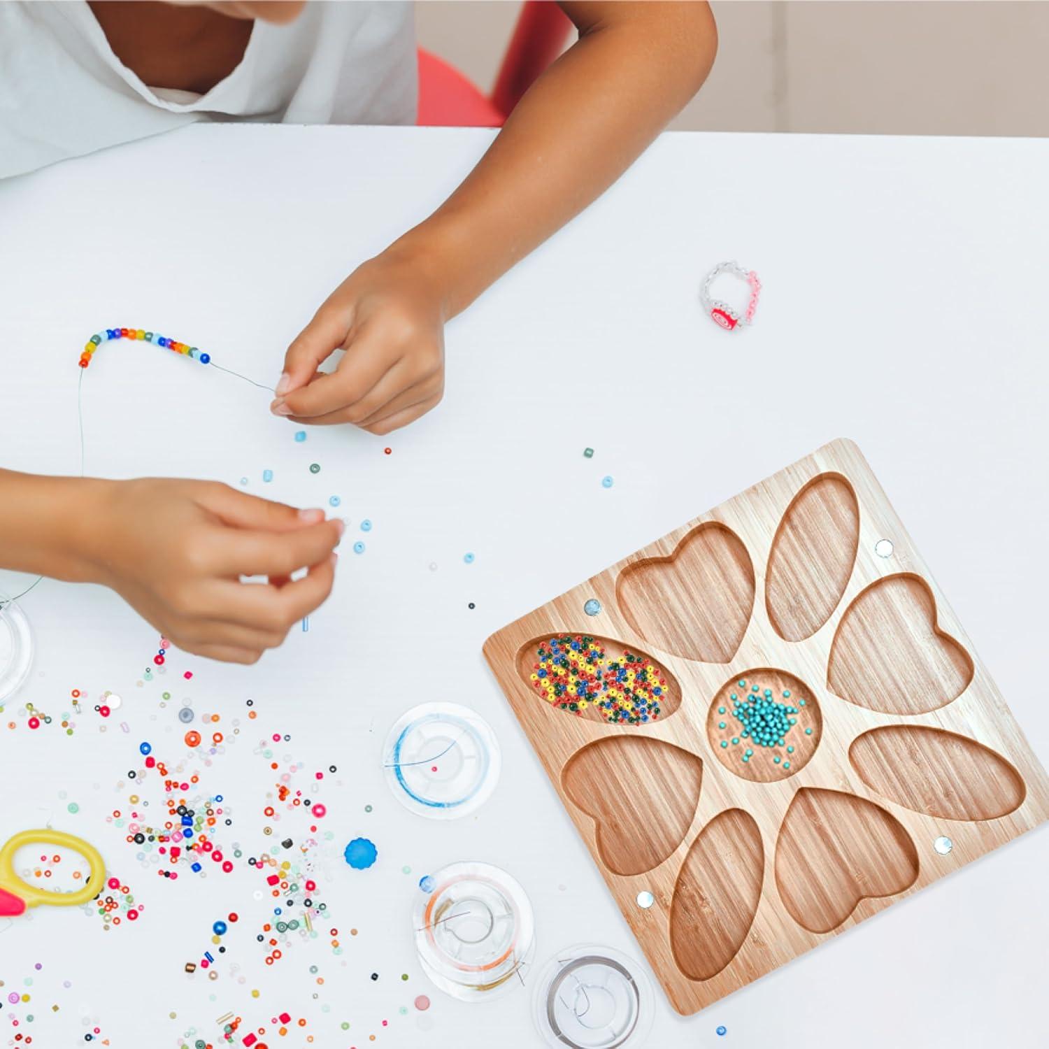 Tablero de cuentas Noa Store en bambú corazón 20x20 cm