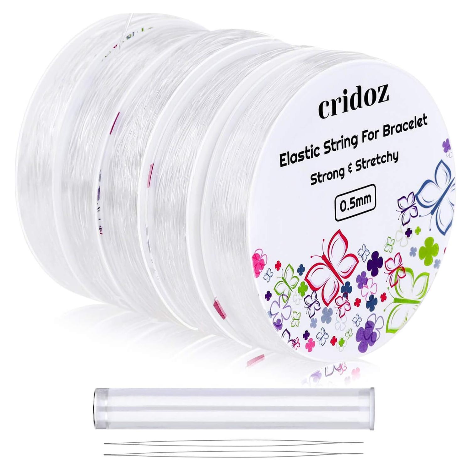 Cuerda Elástica Cridoz 5 Rollos 0.5-1.0 mm para Pulseras