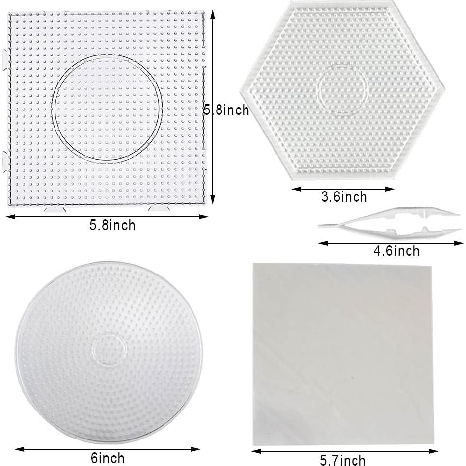 Set de Tableros de Perlas EGOSKY 6 Piezas 5mm para Manualidades