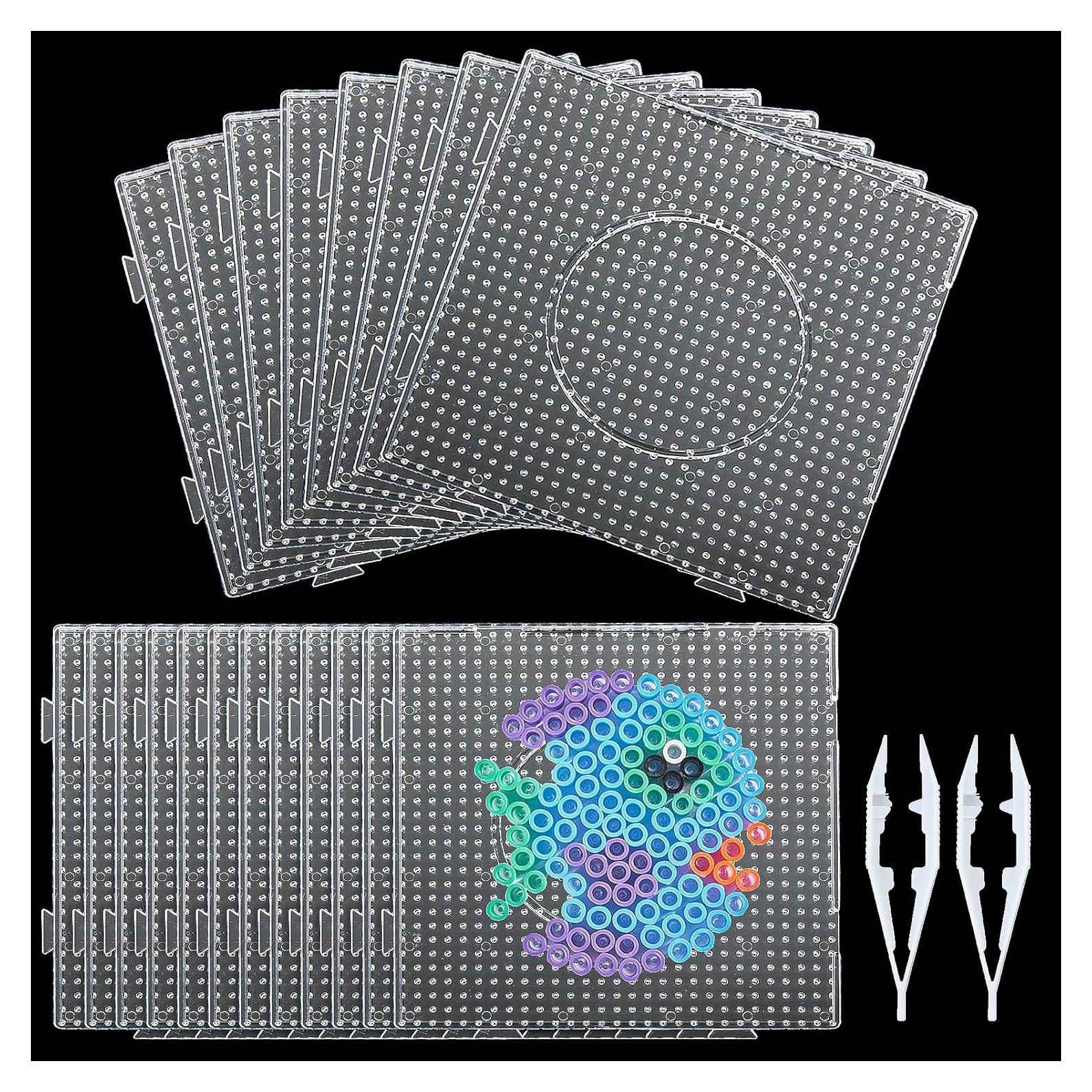 Kits de Tableros de Perlas Fusibles FVIEXE 18 Piezas 14.5 cm