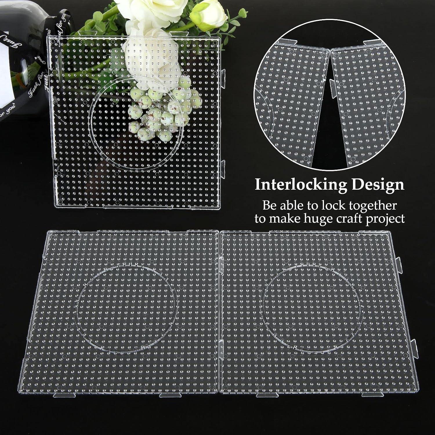 Kits de Tableros de Perlas Fusibles FVIEXE 18 Piezas 14.5 cm