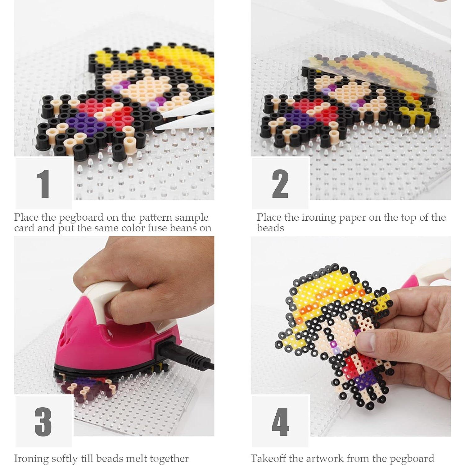 Kits de Tableros de Perlas Fusibles FVIEXE 18 Piezas 14.5 cm