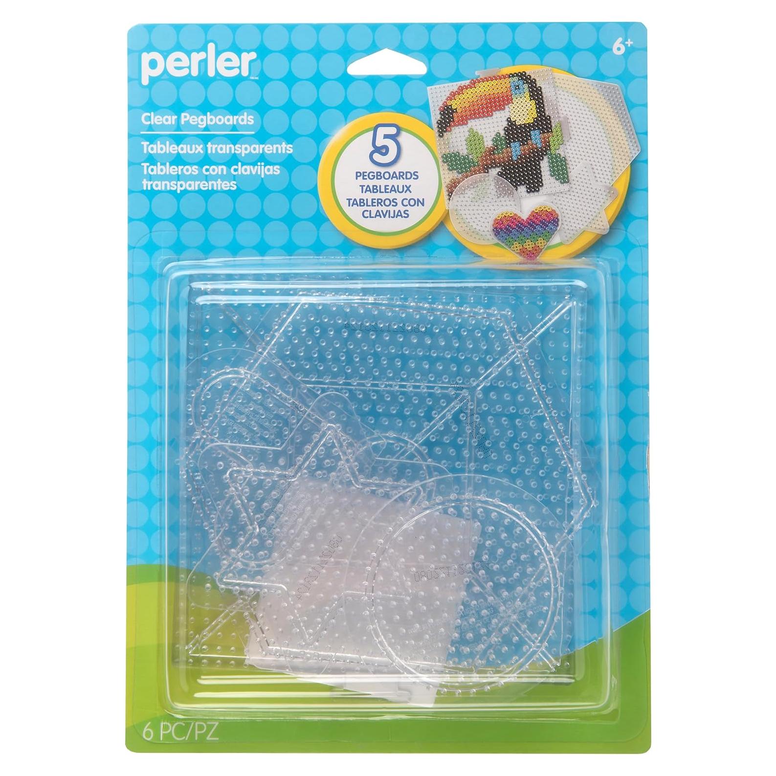 Tableros de Perler Assortidos - 5 Tableros Claros y Papel