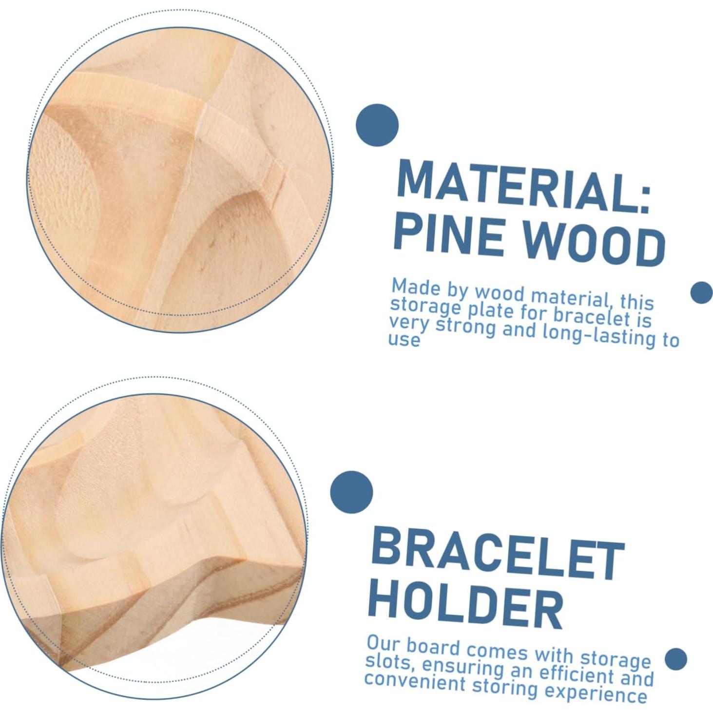 Soporte para Pulseras DOITOOL de Madera de Pino 10.3x9.5cm