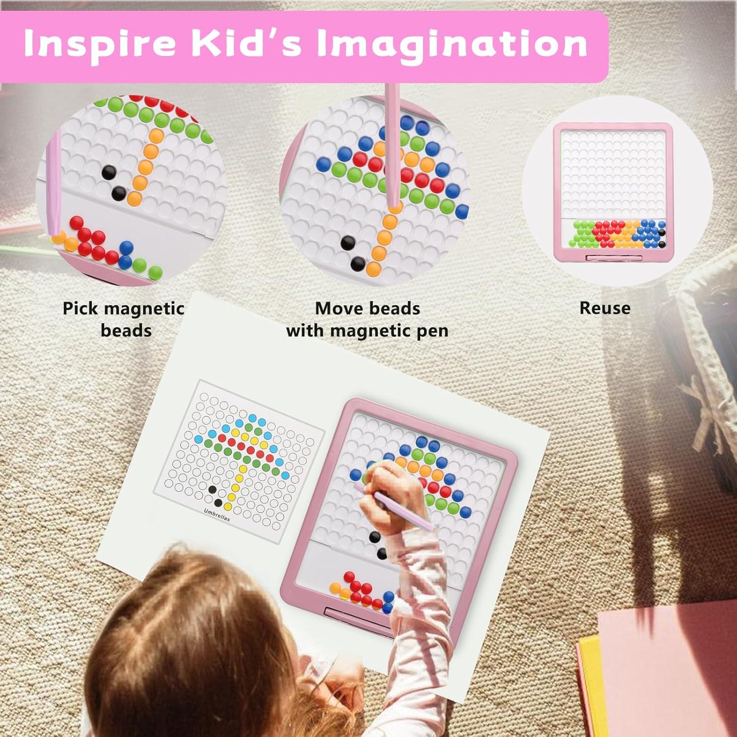 Tableta de Dibujo Magnético Caruras Rosa 20.6x20.6 cm