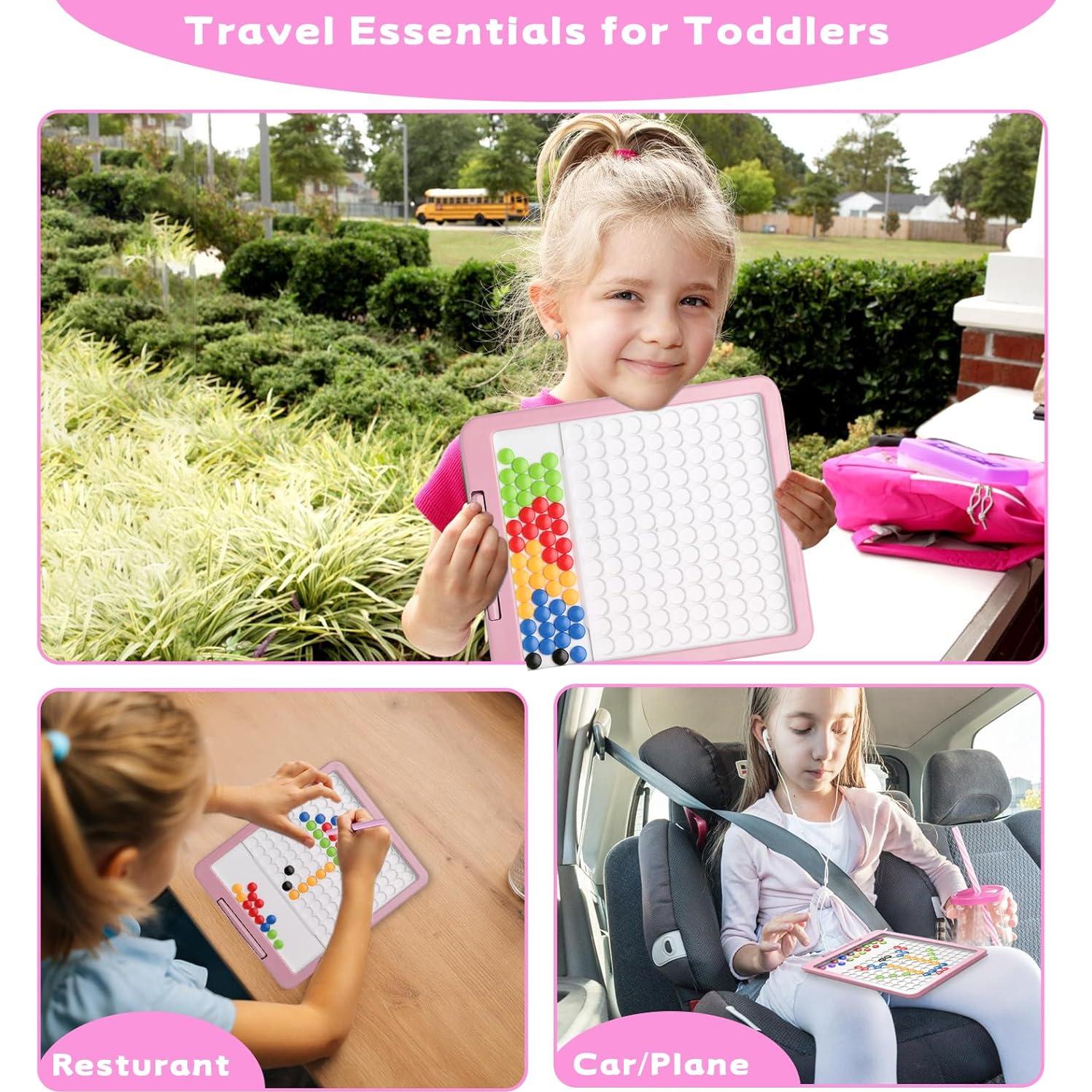 Tableta de Dibujo Magnético Caruras Rosa 20.6x20.6 cm