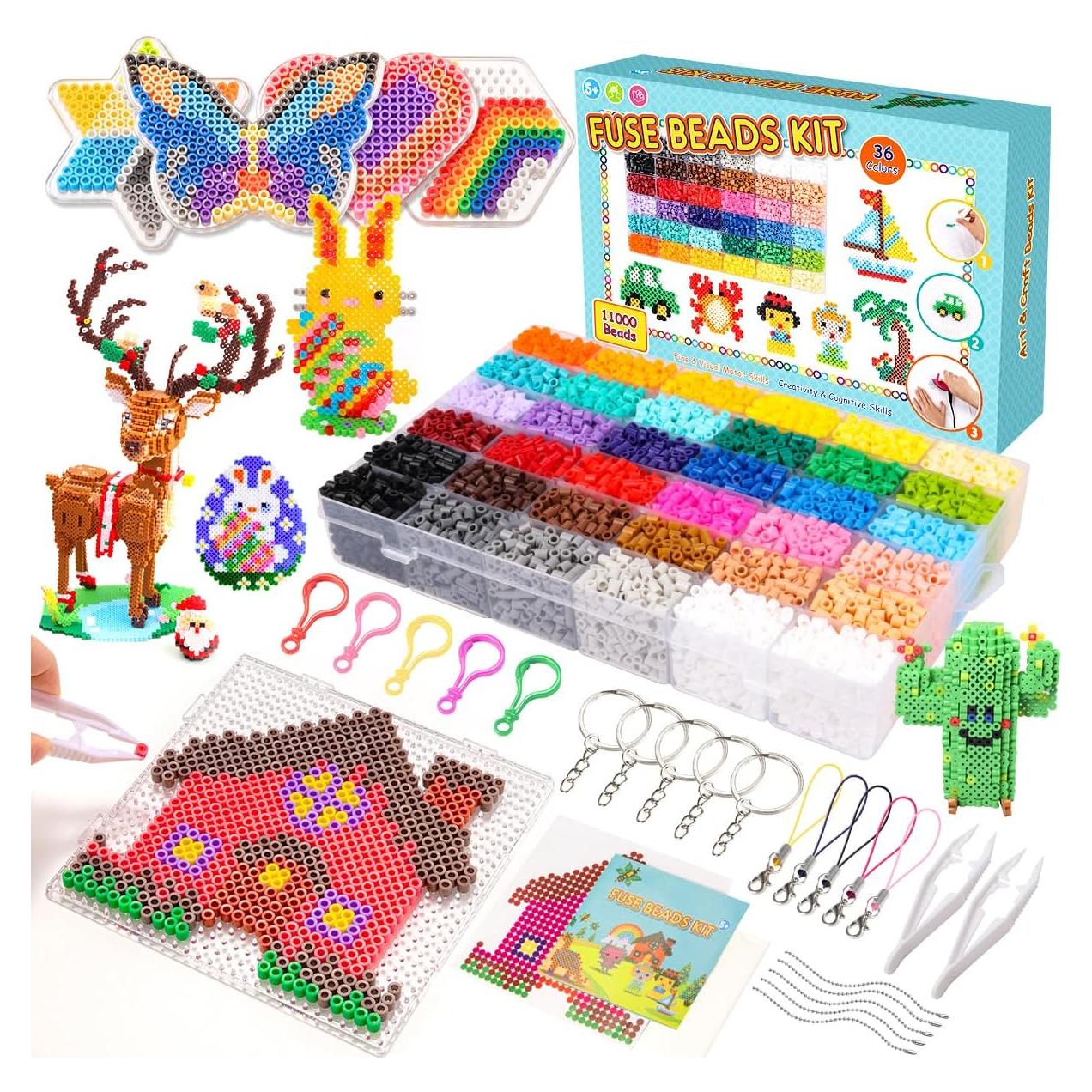Kit de Perlas Fuse Meland 11000 pcs Multicolor 5MM Manualidades