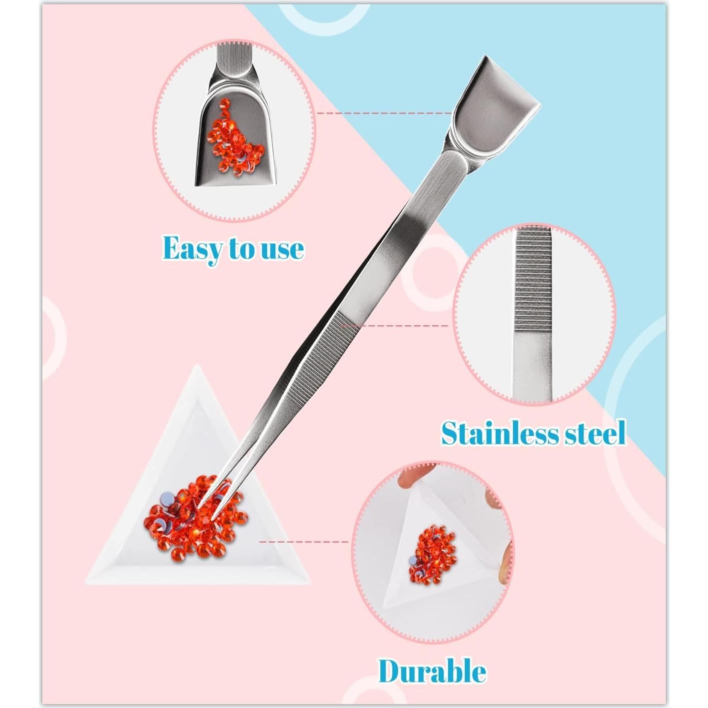 10 Bandejas Clasificadoras Triangulares Blancas + Pinzas Plateadas