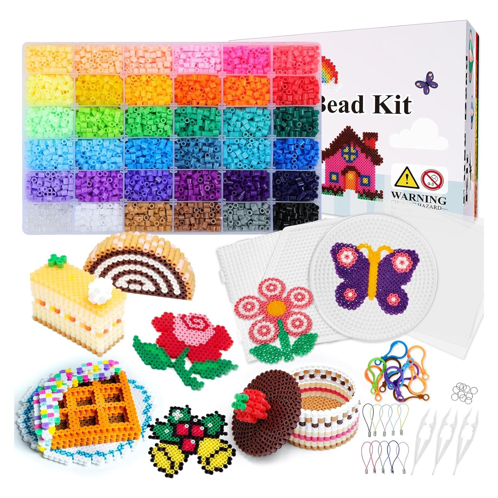 Kit de Manualidades Quefe 11800pcs con Perlas de Fusión 5mm