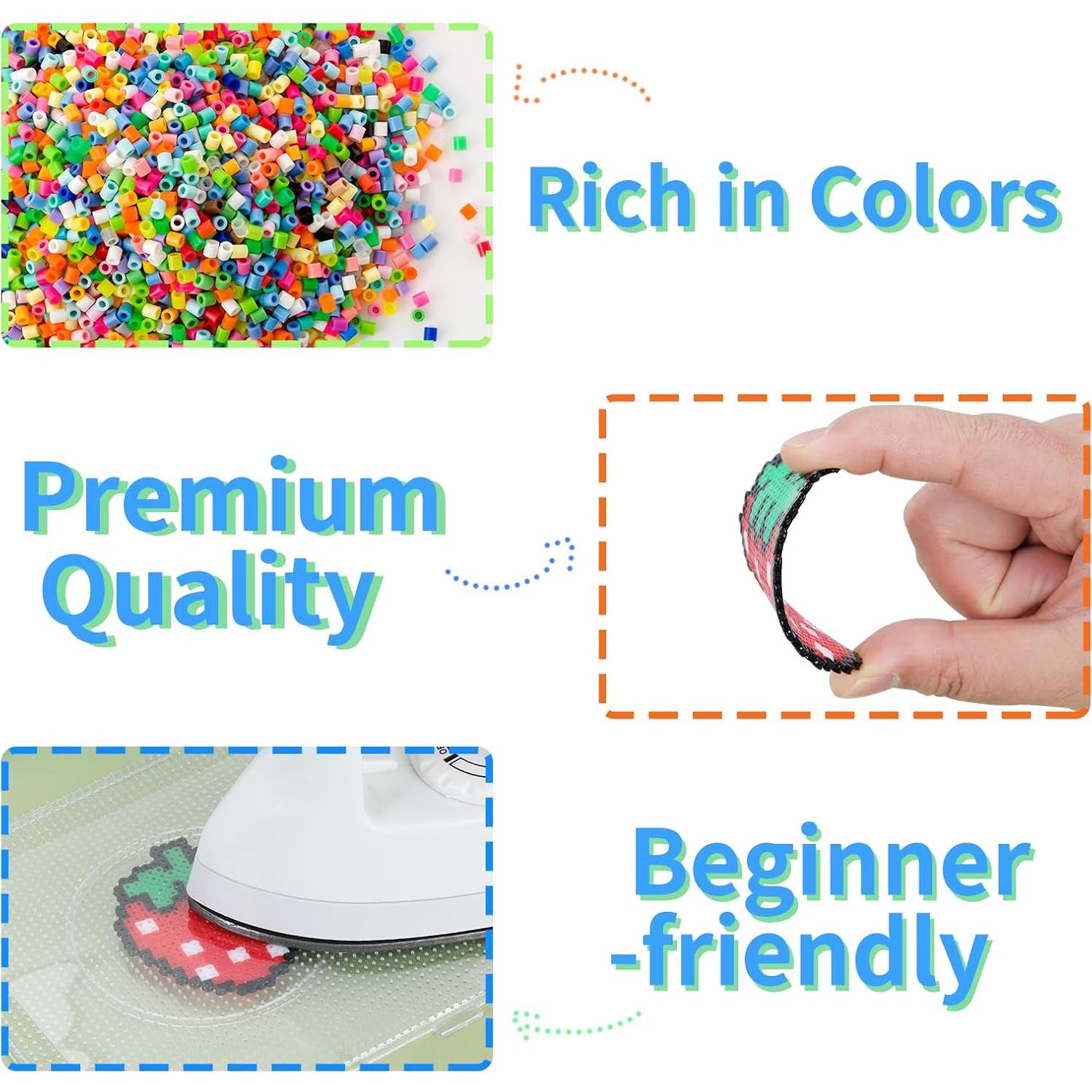 Kit de Manualidades Quefe 11800pcs con Perlas de Fusión 5mm