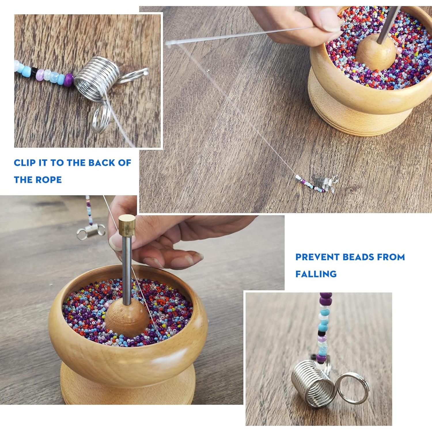 14 Clips de Cuerda para Perlas INDIVSHOW - 6 Grandes y 8 Pequeños
