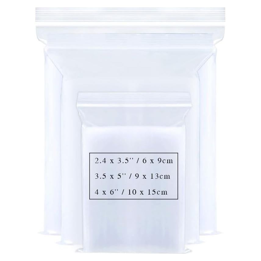 Bolsas de Plástico Reutilizables BornFeel 300pcs 3 Tamaños