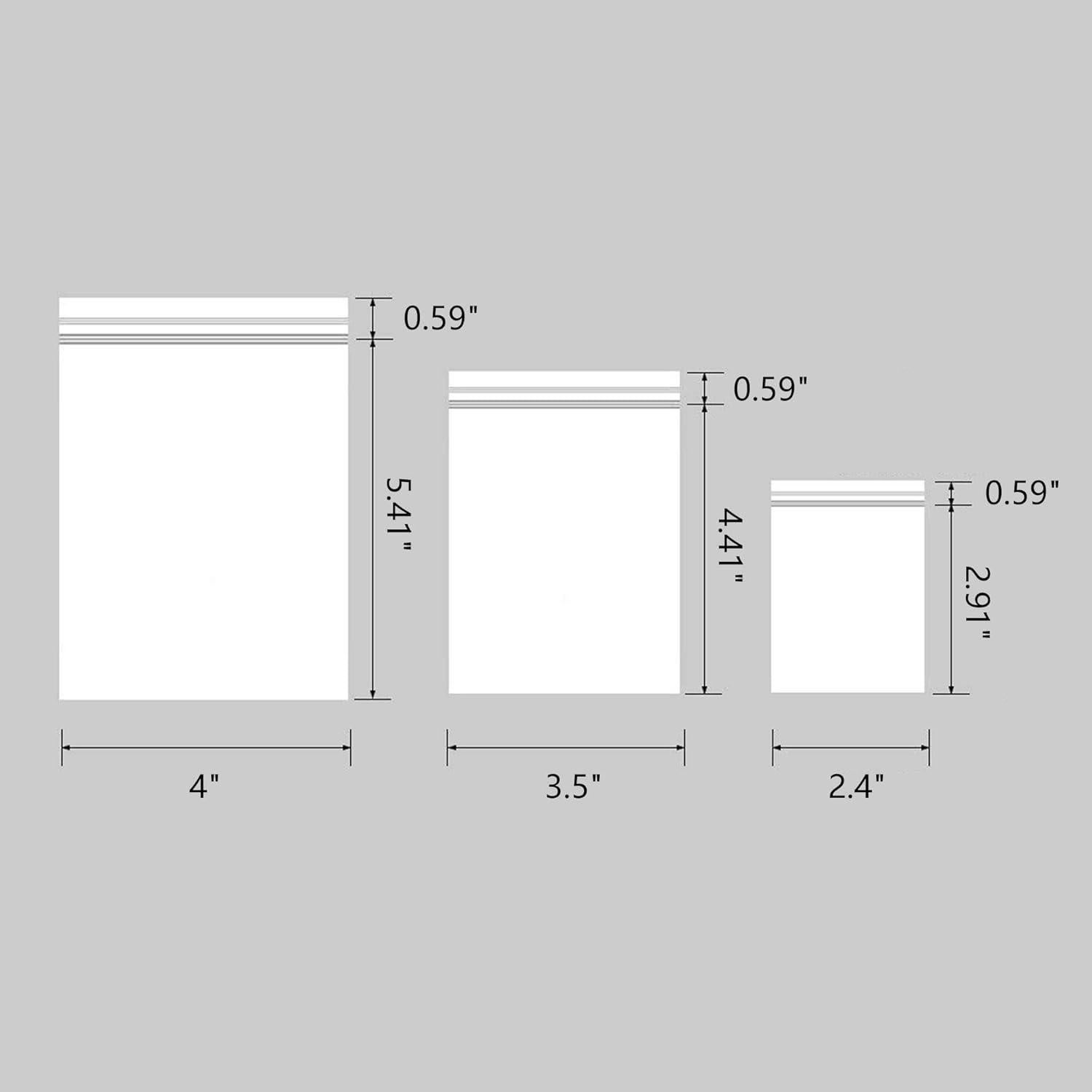 Bolsas de Plástico Reutilizables BornFeel 300pcs 3 Tamaños