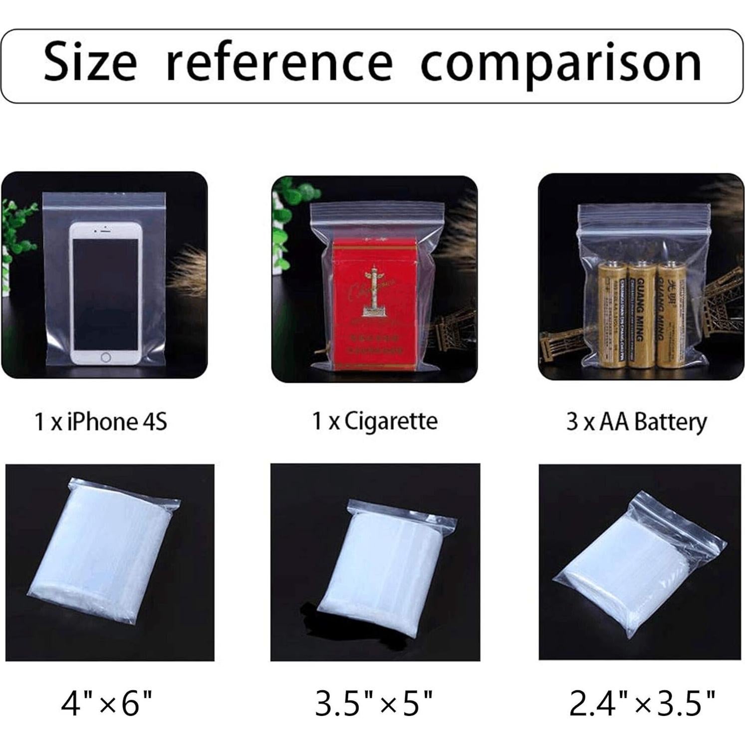 Bolsas de Plástico Reutilizables BornFeel 300pcs 3 Tamaños