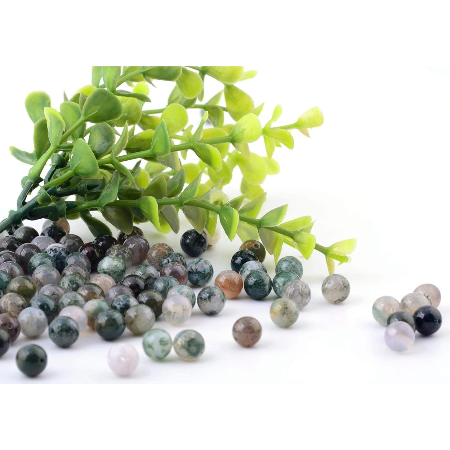 Cuentas de Piedra Natural Cmidy 100pcs 8mm Ágata India Verde