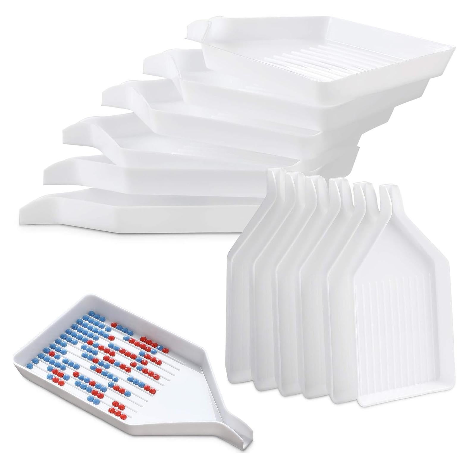 20 Bandejas de Clasificación de Perlas FEBSNOW 9.7x5.6 cm