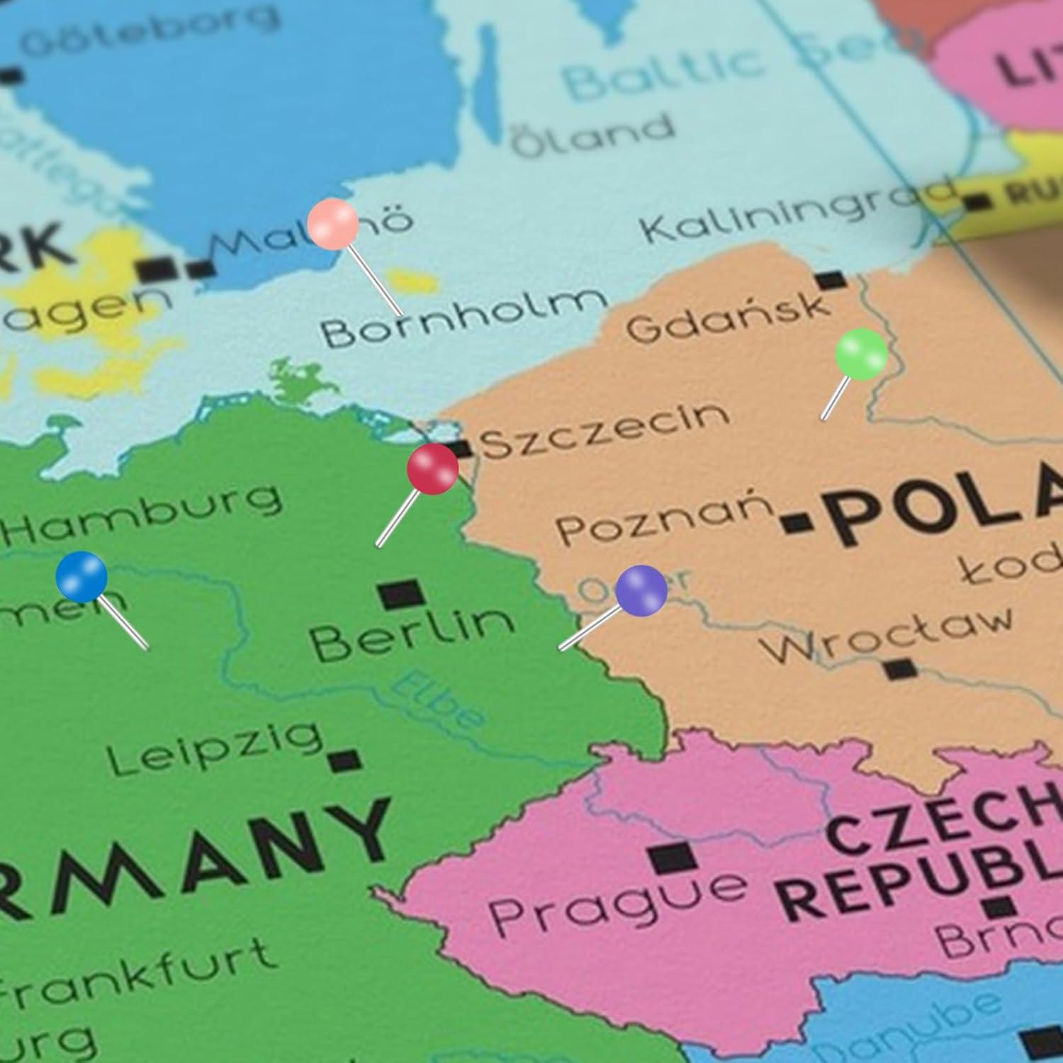 1200 Chinchetas Multicolor EllaYIDOI - 3.2 mm Cabeza de Perlas