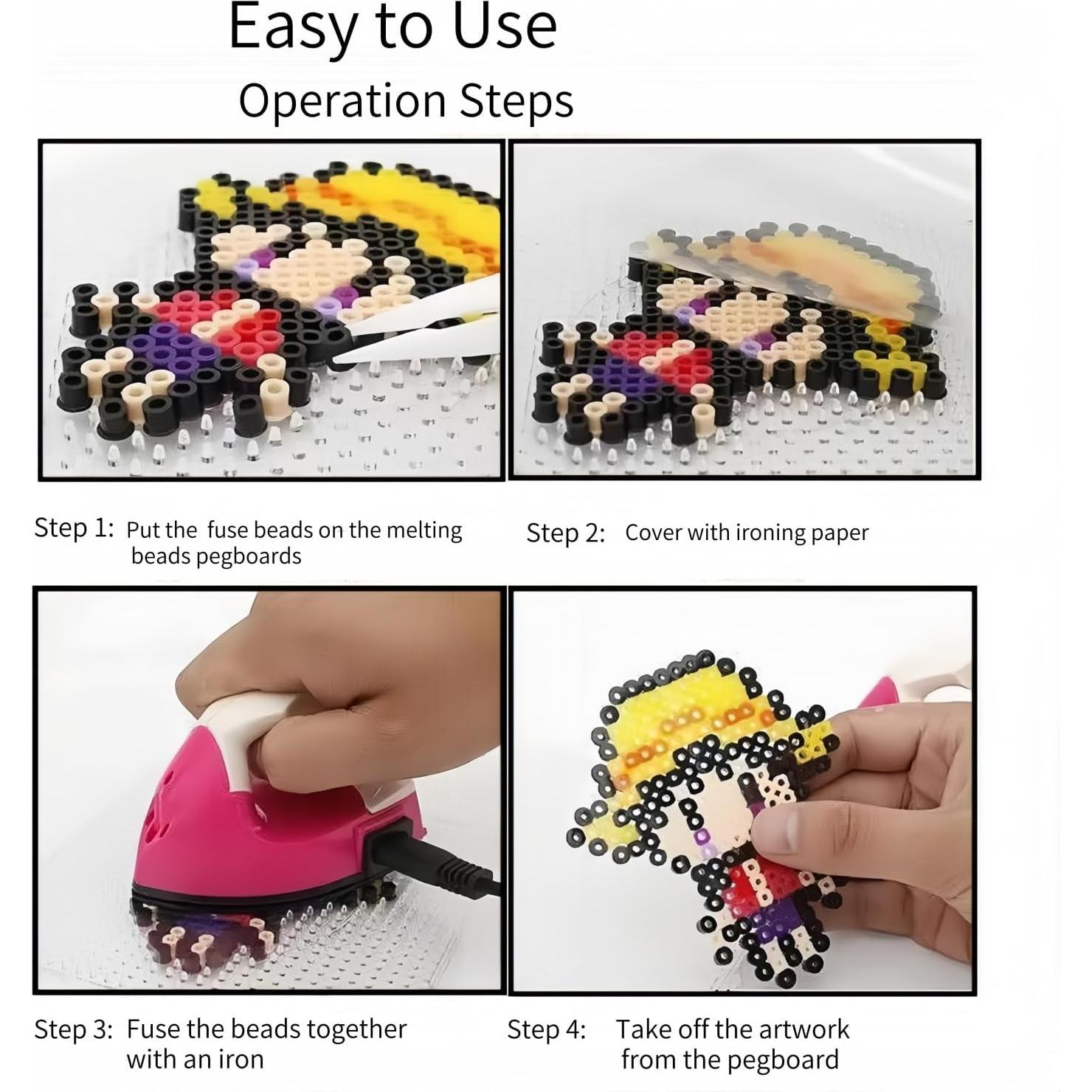 Set de 40 Piezas Tableros de Perlas Fuse WHZAZGW 5 mm