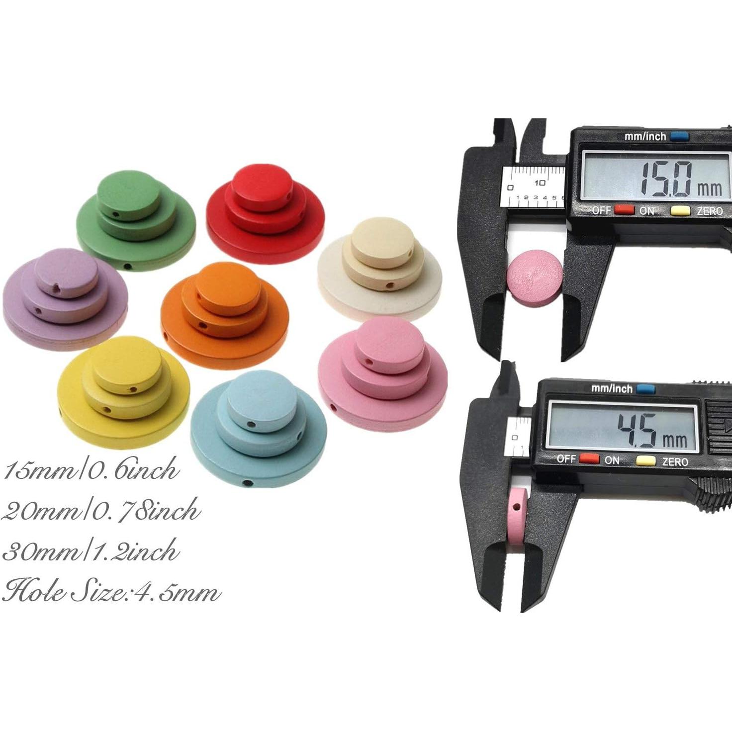 120 Discos de Madera Redondos MSCFTFB 11.43 cm Blancos DIY