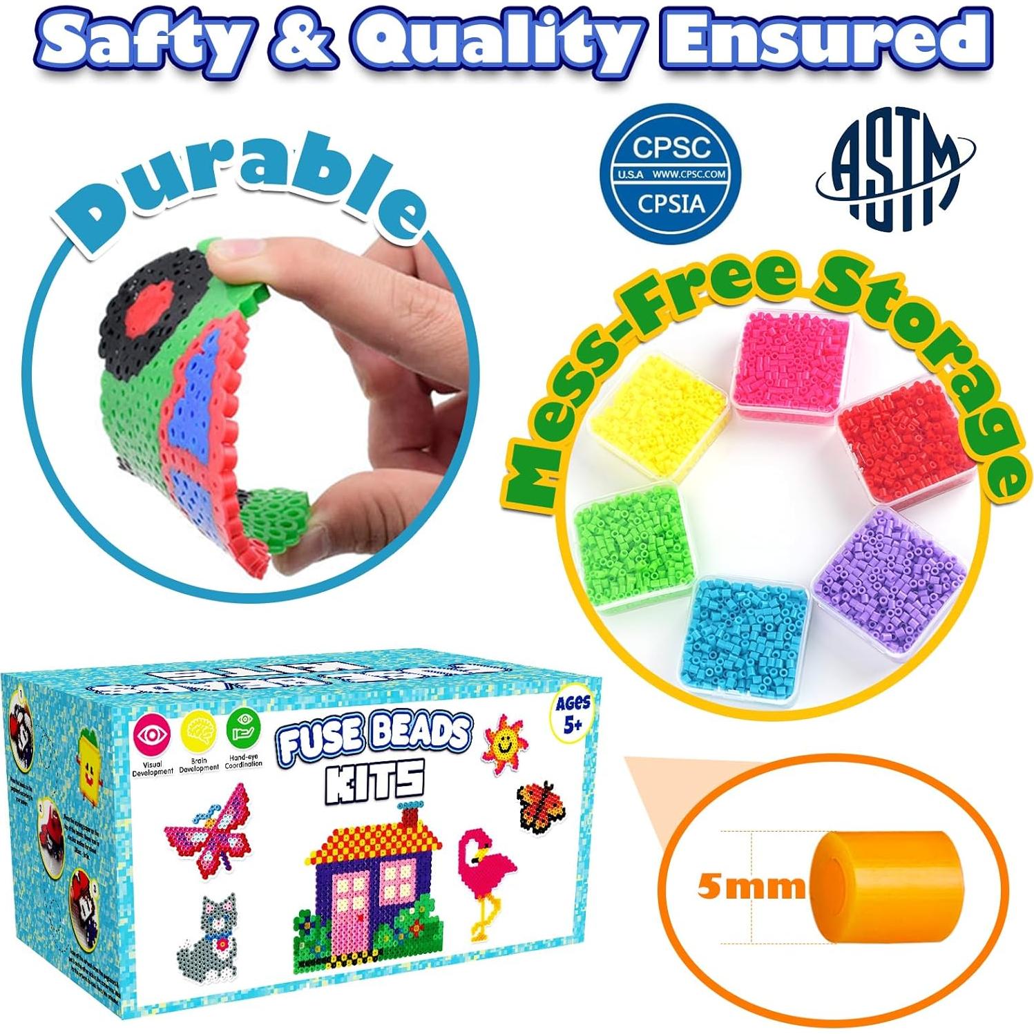 Kit de Perlas Fusibles FUNZBO 31000 Piezas 48 Colores