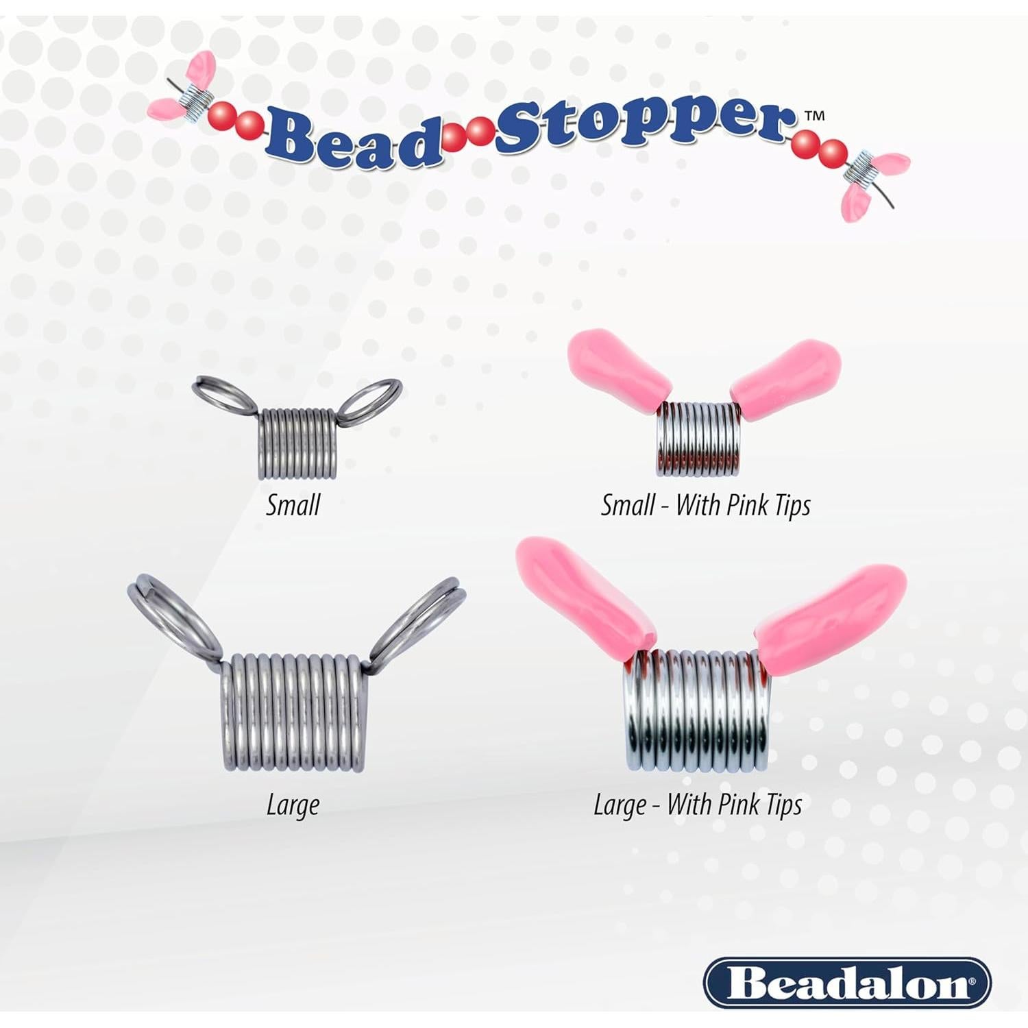 Detenedor de Cuentas Beadalon Grande 6 Piezas Acero Inoxidable