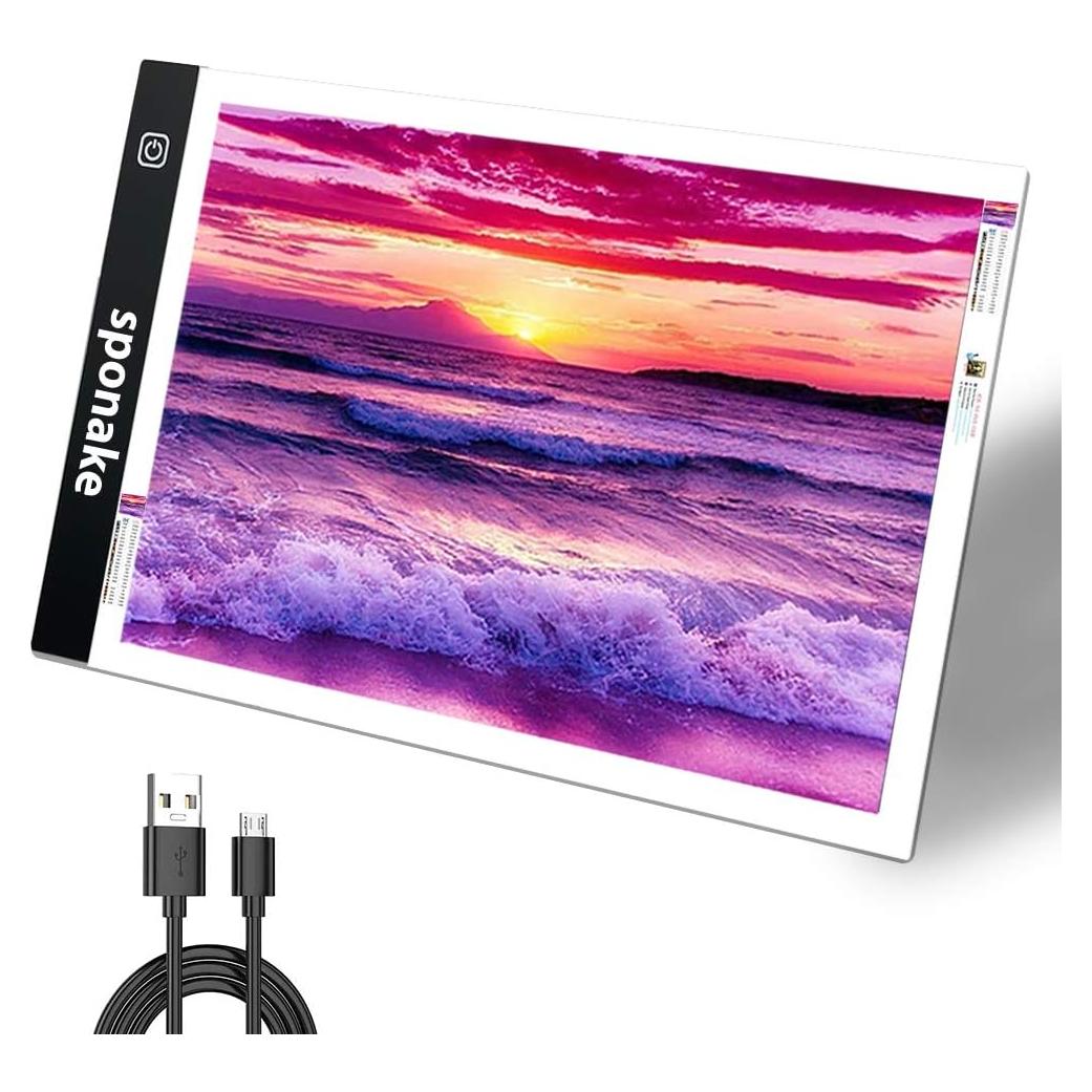 Pad de Luz A4 Sponake para Pintura de Diamantes 30x22.86cm