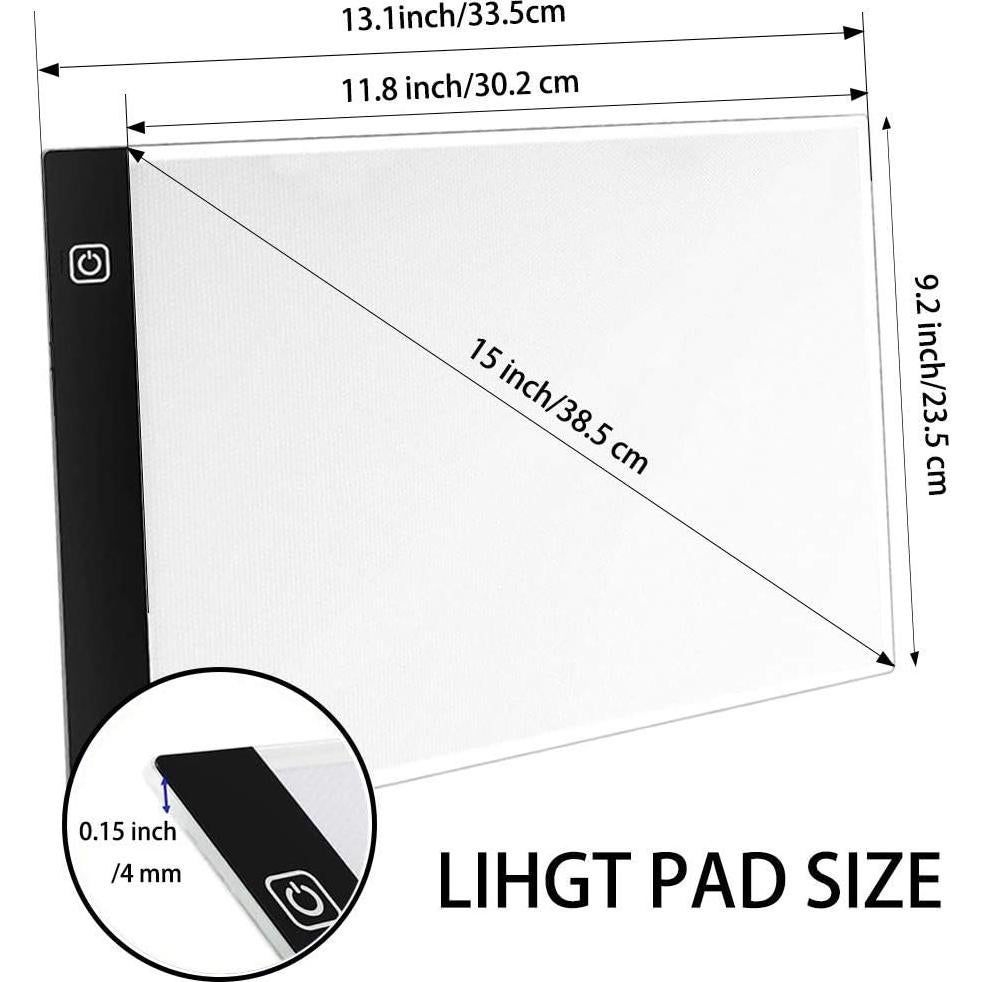 Pad de Luz A4 Sponake para Pintura de Diamantes 30x22.86cm