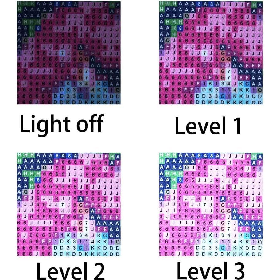 Kit de Accesorios de Arte de Diamante XEUZK A4 con Luz LED