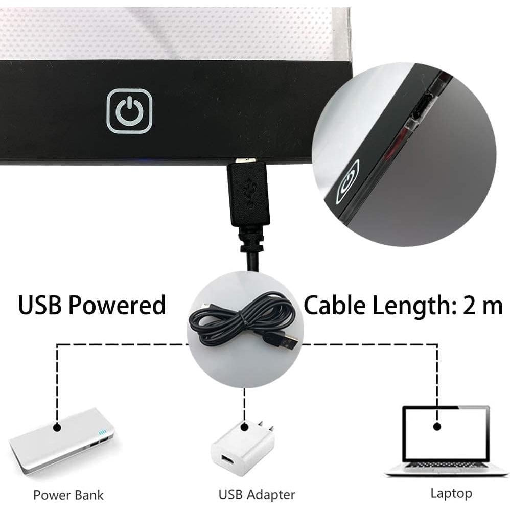 Kit de Accesorios de Arte de Diamante XEUZK A4 con Luz LED