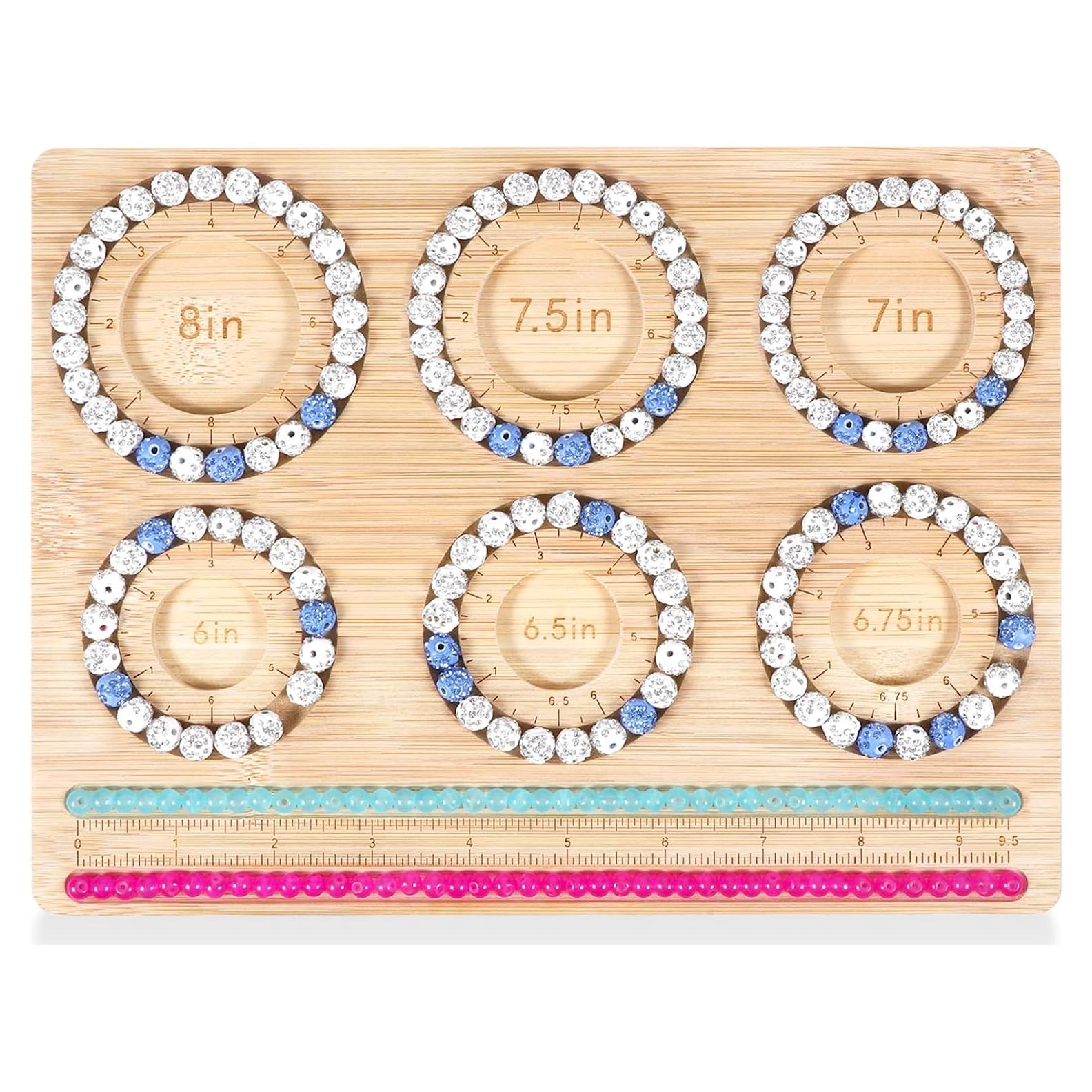 Tablero de cuentas Hoohnnaa para hacer joyas de madera 28.5x13cm