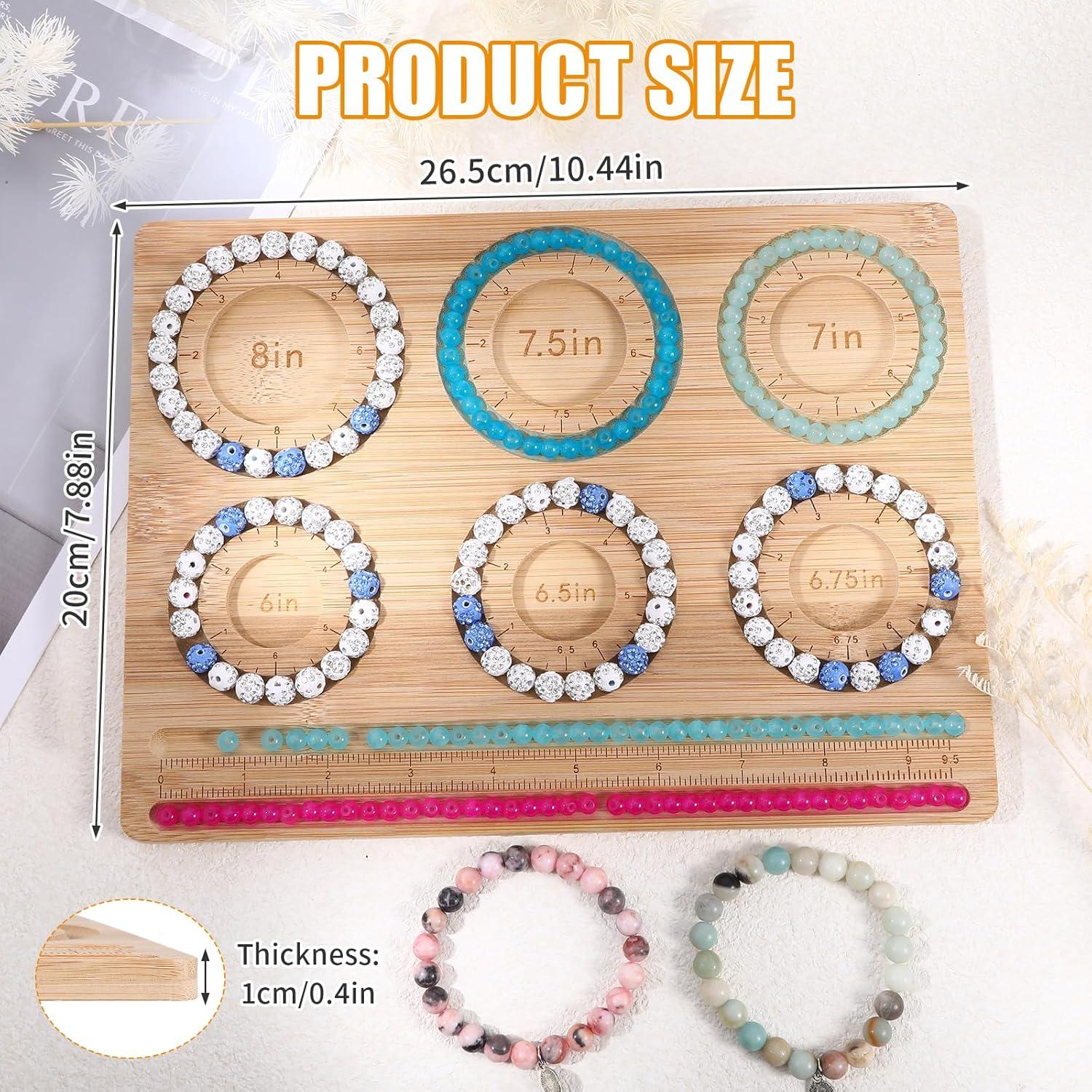 Tablero de cuentas Hoohnnaa para hacer joyas de madera 28.5x13cm