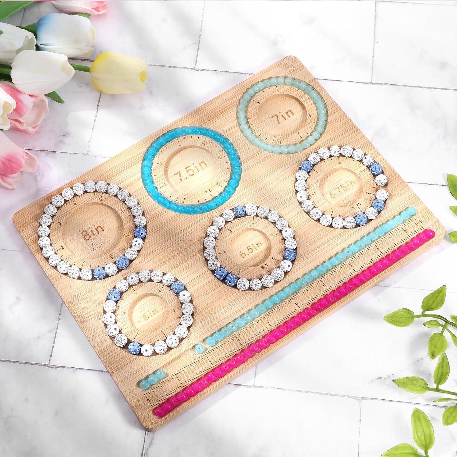 Tablero de cuentas Hoohnnaa para hacer joyas de madera 28.5x13cm