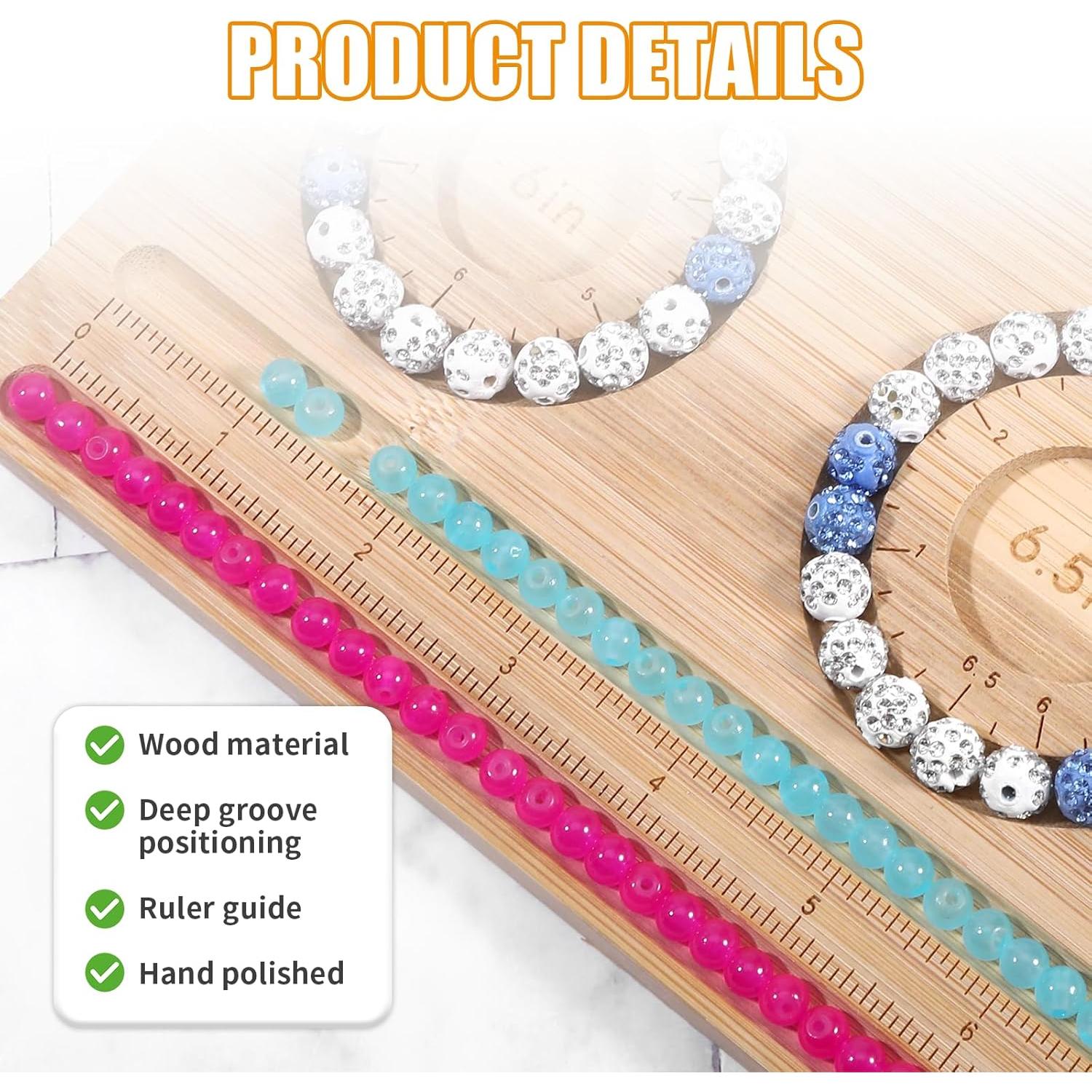 Tablero de cuentas Hoohnnaa para hacer joyas de madera 28.5x13cm