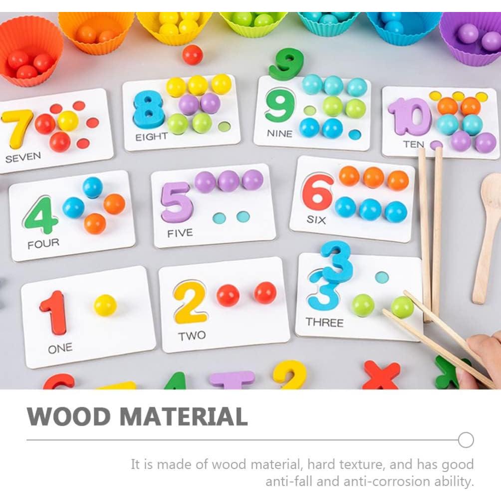 Juego de Clips de Cuenta de Perlas de Madera NUOBESTY 3PCS