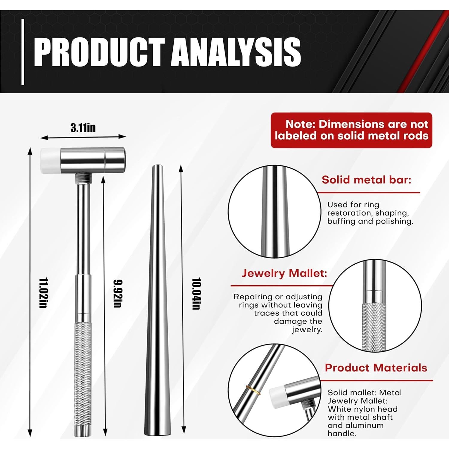 Juego de Herramientas de Medición de Anillo C&T 4 Piezas