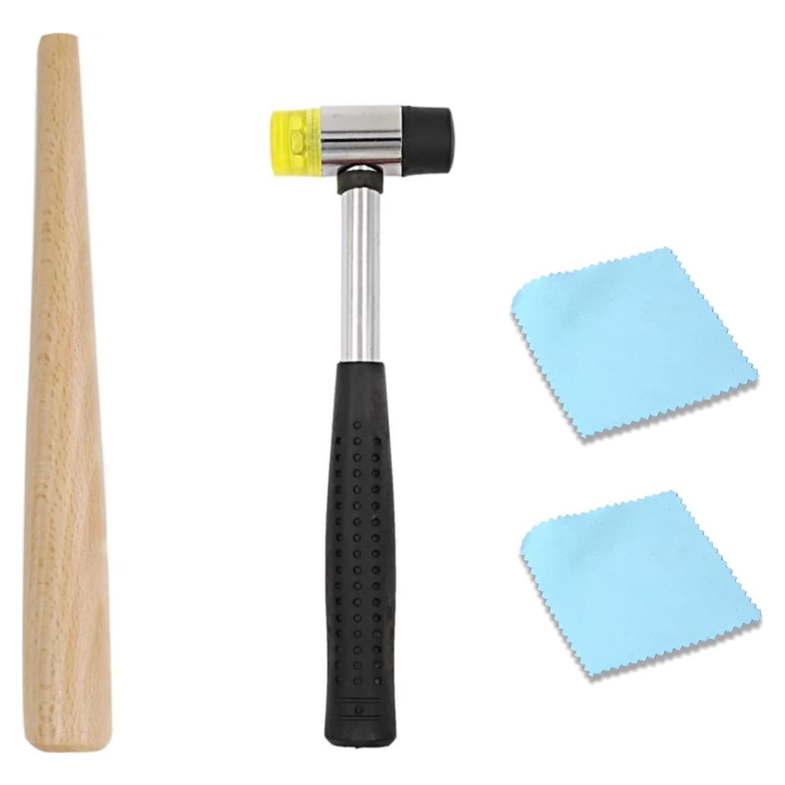 Kit de Herramientas para Joyeros EVSOFMLF - Martillo de Goma y Mandril