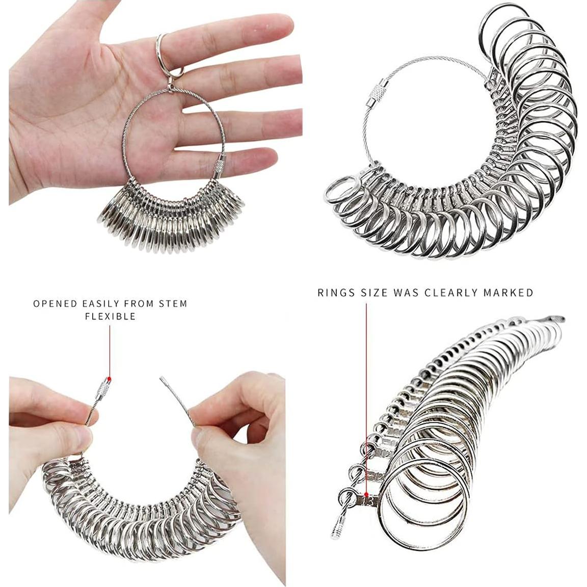 Medidor de Tamaño de Anillo Heymous con Mandril y Ajustadores