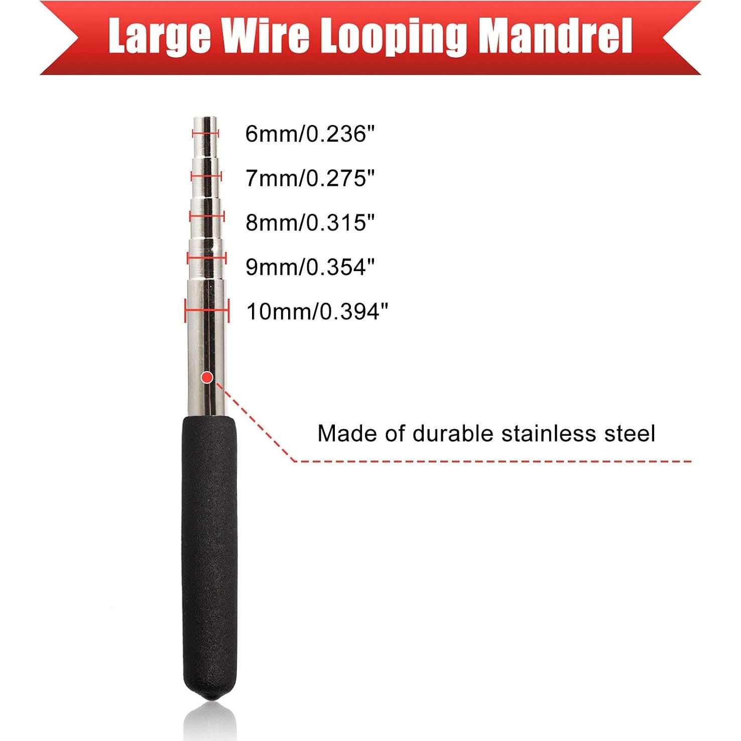 Mandril de Bucles de Alambre SPEEDWOX 3 Pcs Negro 13.97 cm