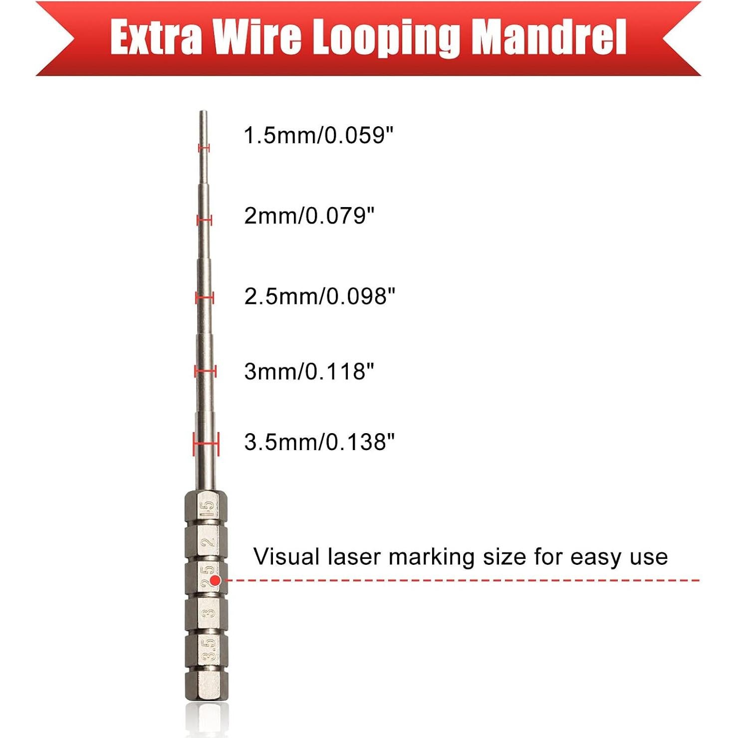 Mandril de Bucles de Alambre SPEEDWOX 3 Pcs Negro 13.97 cm