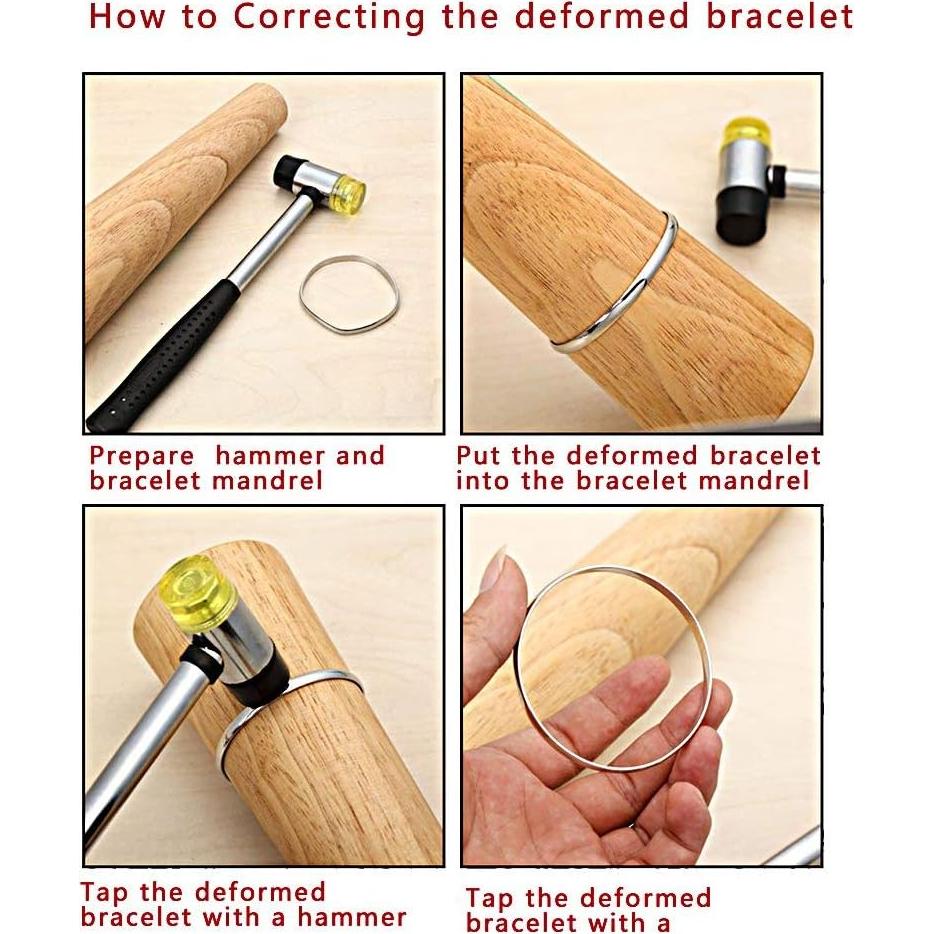 Mandril de Pulsera Redondo HEYMOUS con Martillo de Goma