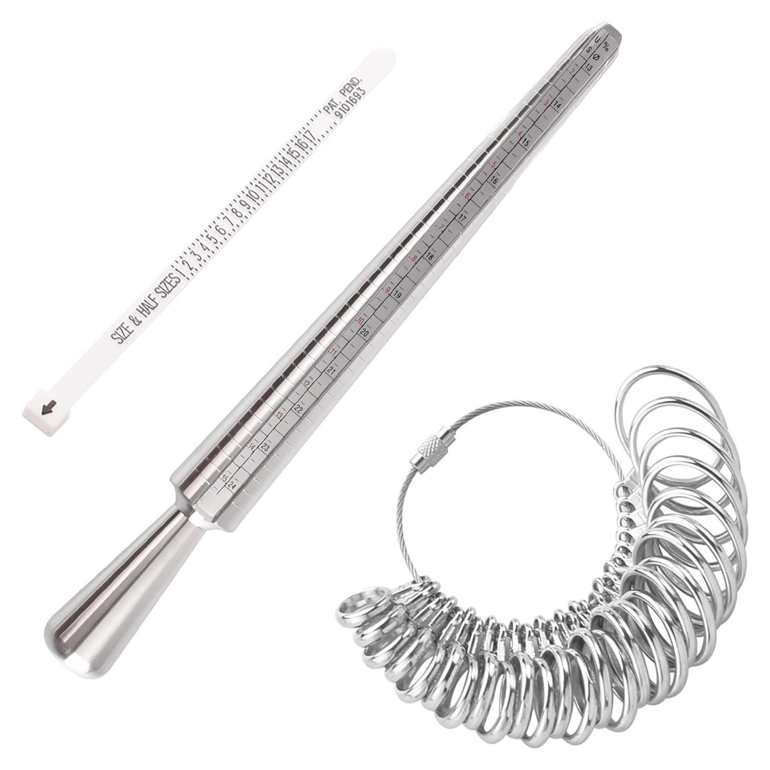 Kit de Medición de Tamaño de Anillo Awxevcik - 27 Piezas