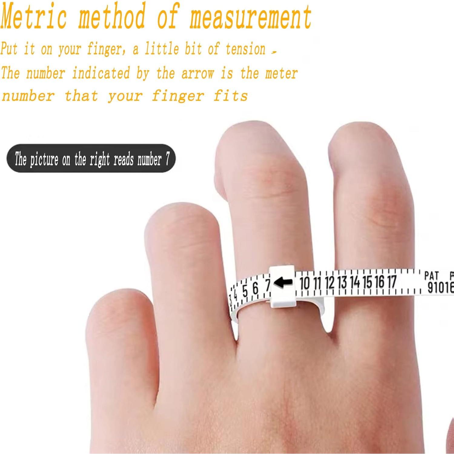 Kit de Medición de Tamaño de Anillo Awxevcik - 27 Piezas