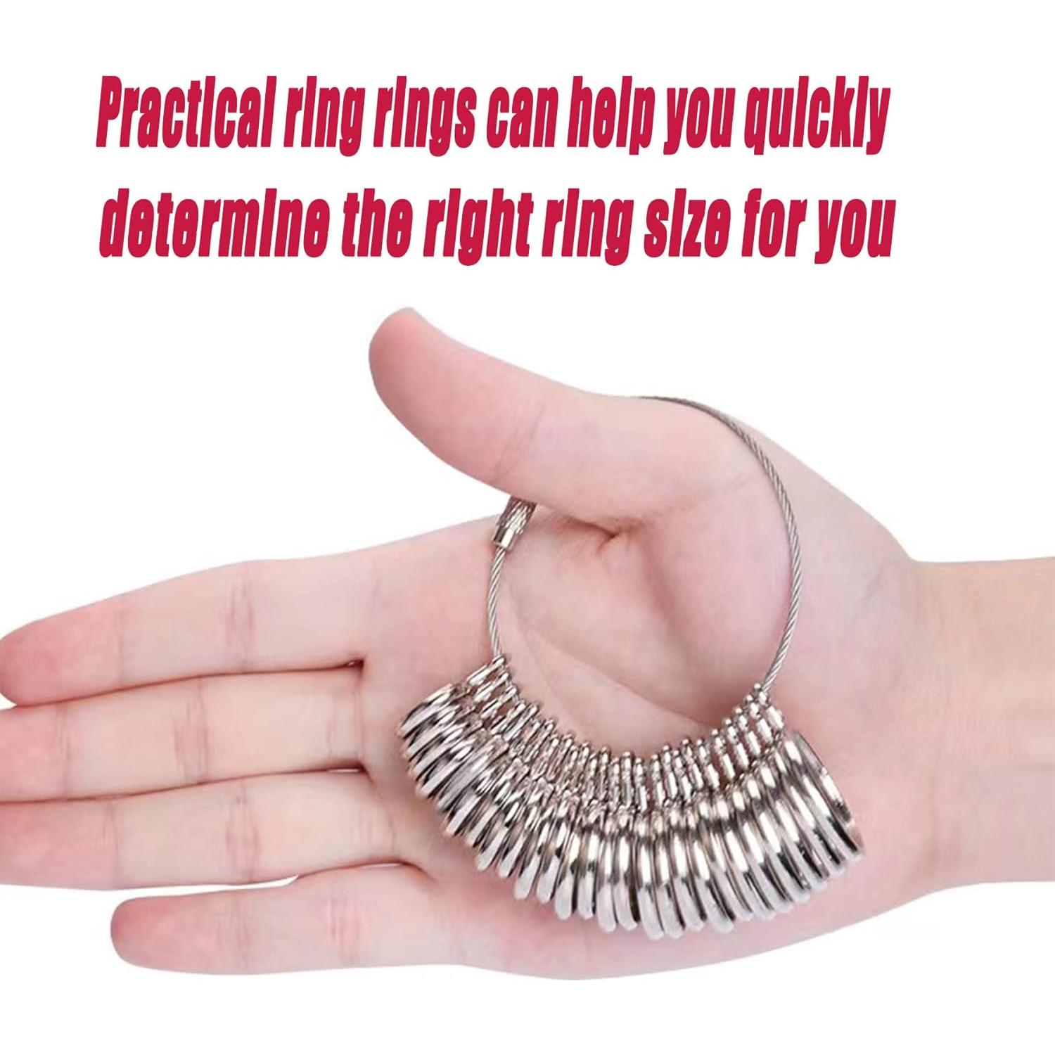 Kit de Medición de Tamaño de Anillo Awxevcik - 27 Piezas