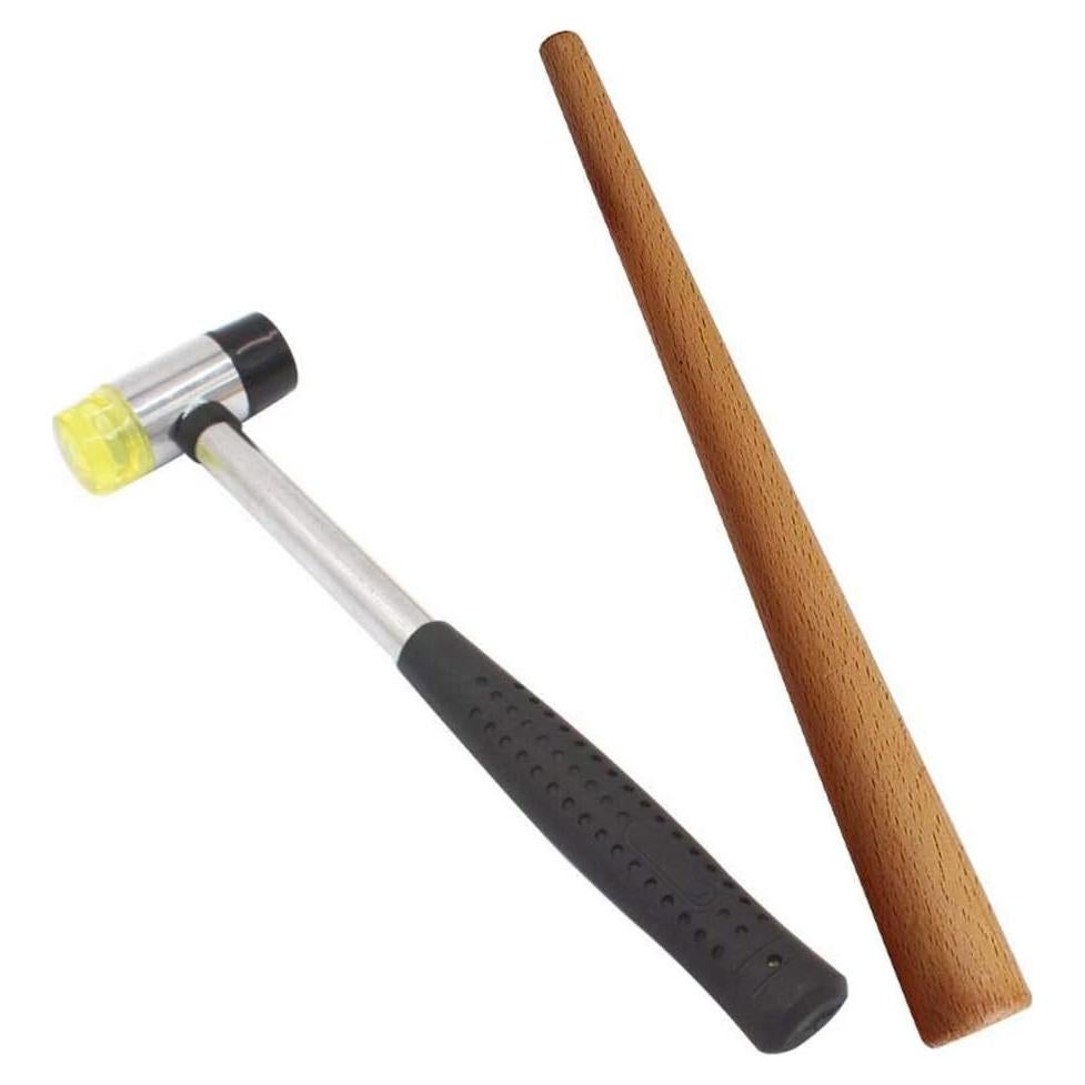 Kit de Herramientas para Joyeros - Martillo de Goma y Mandril de Anillo de Madera