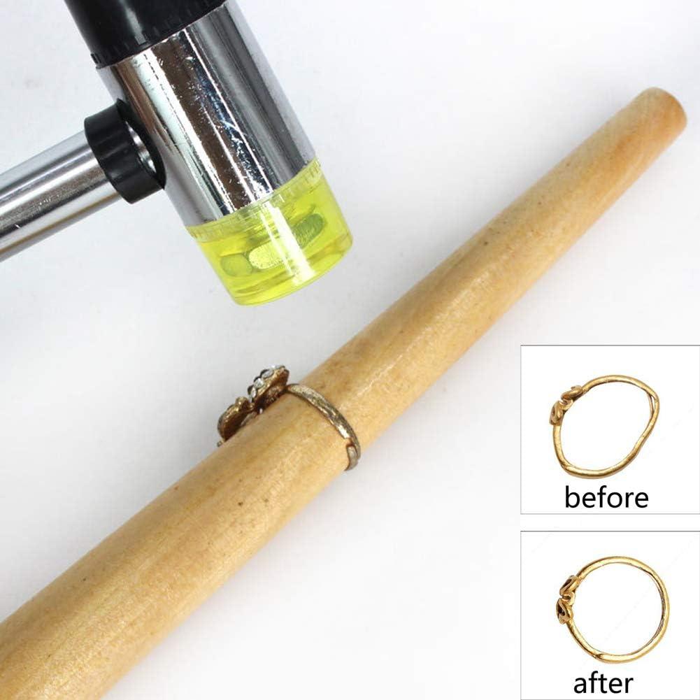 Kit de Herramientas para Joyeros - Martillo de Goma y Mandril de Anillo de Madera